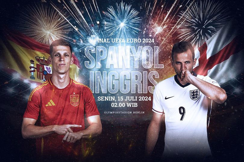 Prediksi Final Euro: Spanyol vs Inggris 15 Juli 2024